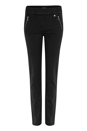 Robell Style NENA09-7/8 Damen Jeans Straight - Jeanshose Damen high Waist - Stretch Jeans Hose mit Gesäßtaschen - Damenhose mit schmalem Bein - Reisverschluss am Beinabschluss von Robell