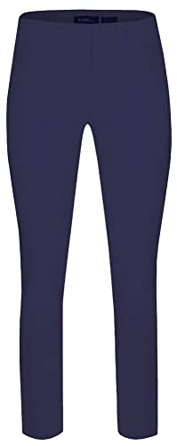 Robell Style ROSE09 – Bequeme, stretchige 7/8 Damenhose mit schmal geschnittenem Bein Farbe Marine Größe 38 von Robell