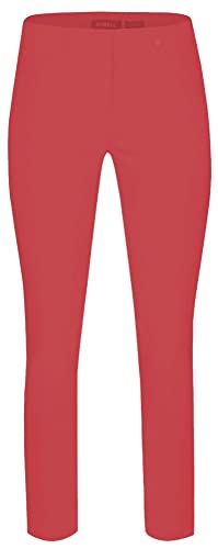 Robell Style ROSE09 – Bequeme, stretchige 7/8 Damenhose mit schmal geschnittenem Bein Farbe Rot Größe 40 von Robell