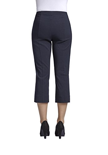 Robell Style MARIE07 – Bequeme, Bengaline Stretch Capri-Hose, Gerade geschnittenes Bein mit Schlitz Farbe Marine Größe 44 von Robell