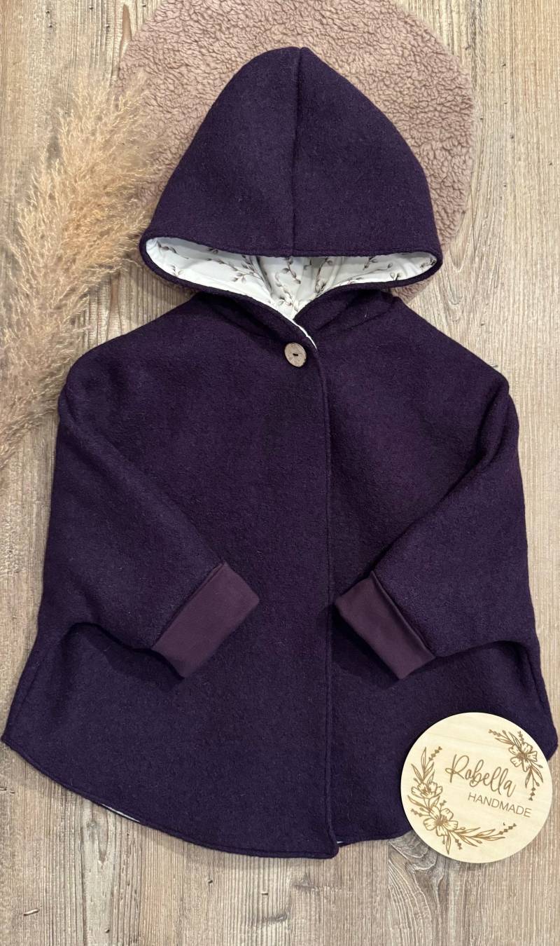 Walkponcho Lila Größe 86 von RobellaHandmade