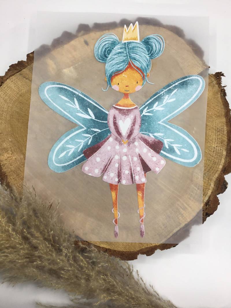 Bügelbild "Kleine Fee Rosa " von RobellaStoffe