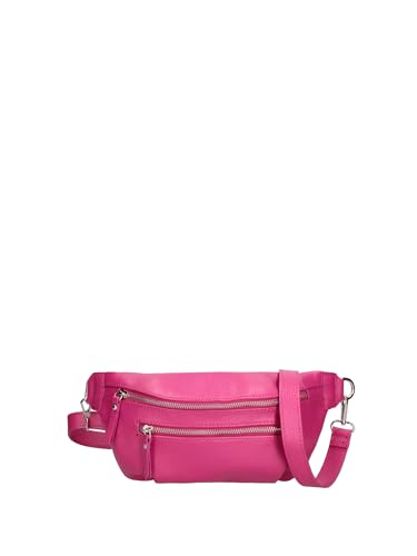 Damen-Gürteltasche aus echtem Leder 34 x 14 x 8 cm RR220724023FBG-PARENT, fuchsia von Roberta Rossi