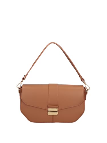 Roberta Rossi Umhängetasche für Damen. Handwerkliches Produkt. Außenmaterial: Echtes Leder. Hergestellt in Italien. GLX220722923FBG-L125_CAMEL. 27x15x7 cm von Roberta Rossi