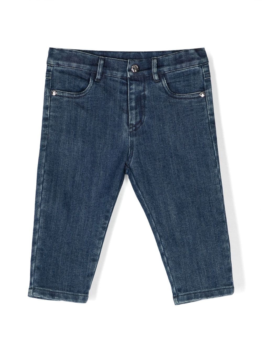 Roberto Cavalli Junior Gerade Hose mit Logo-Stickerei - Blau von Roberto Cavalli Junior