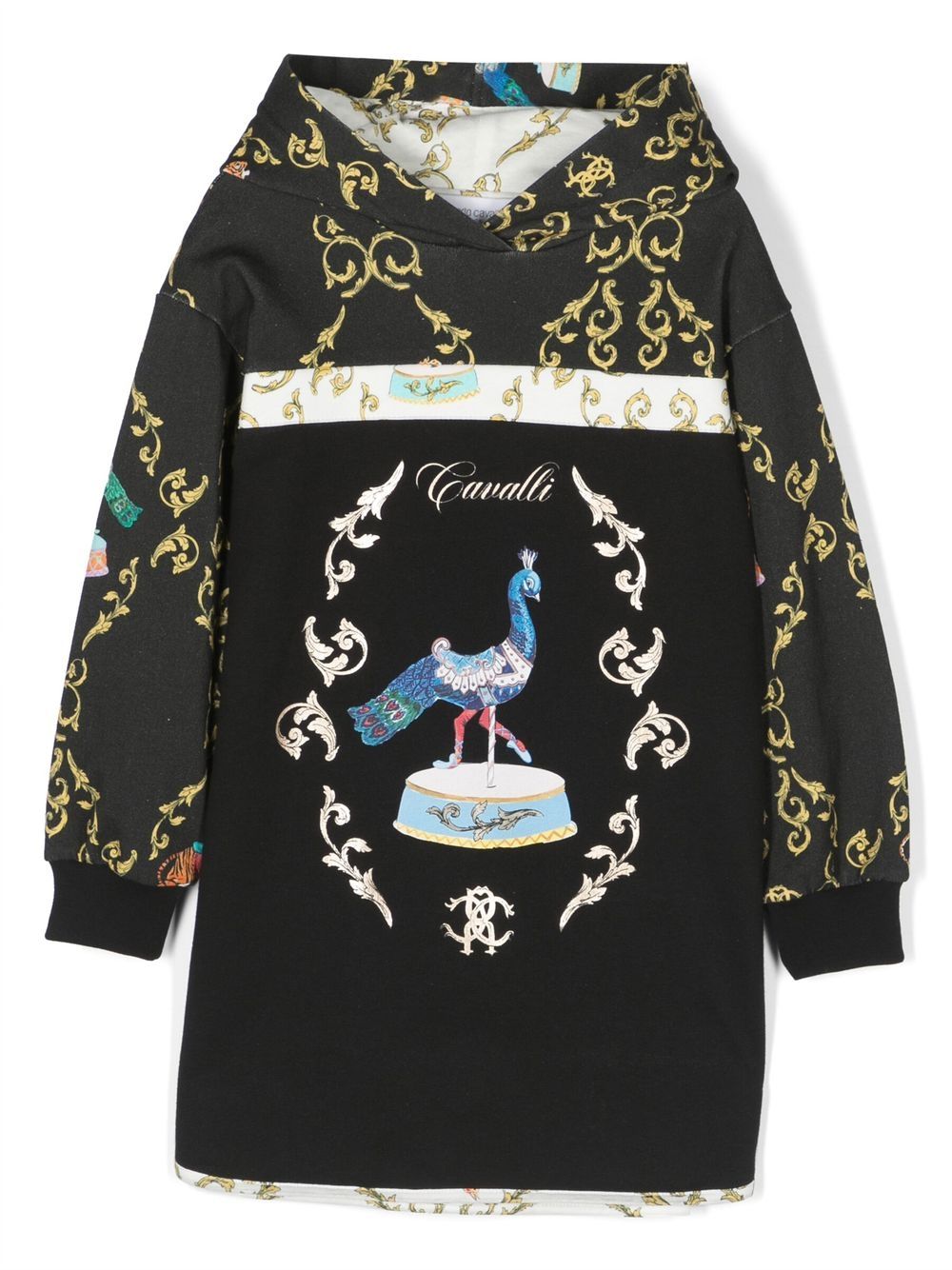 Roberto Cavalli Junior Hoodie mit grafischem Print - Schwarz von Roberto Cavalli Junior