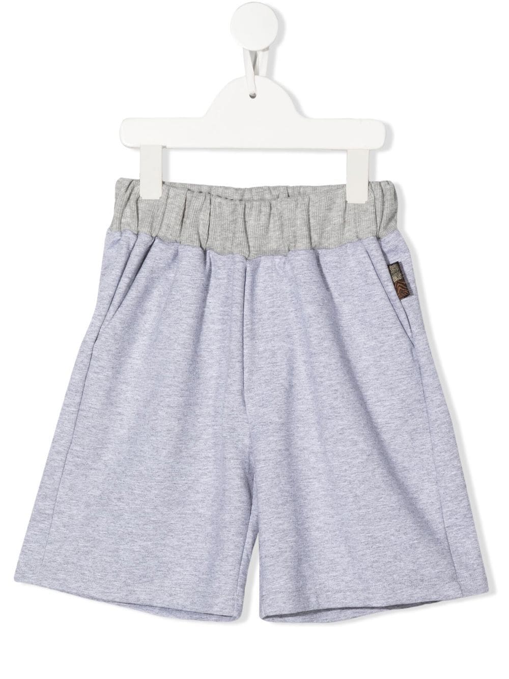 Roberto Cavalli Junior Joggingshorts mit Logo-Patch - Grau von Roberto Cavalli Junior