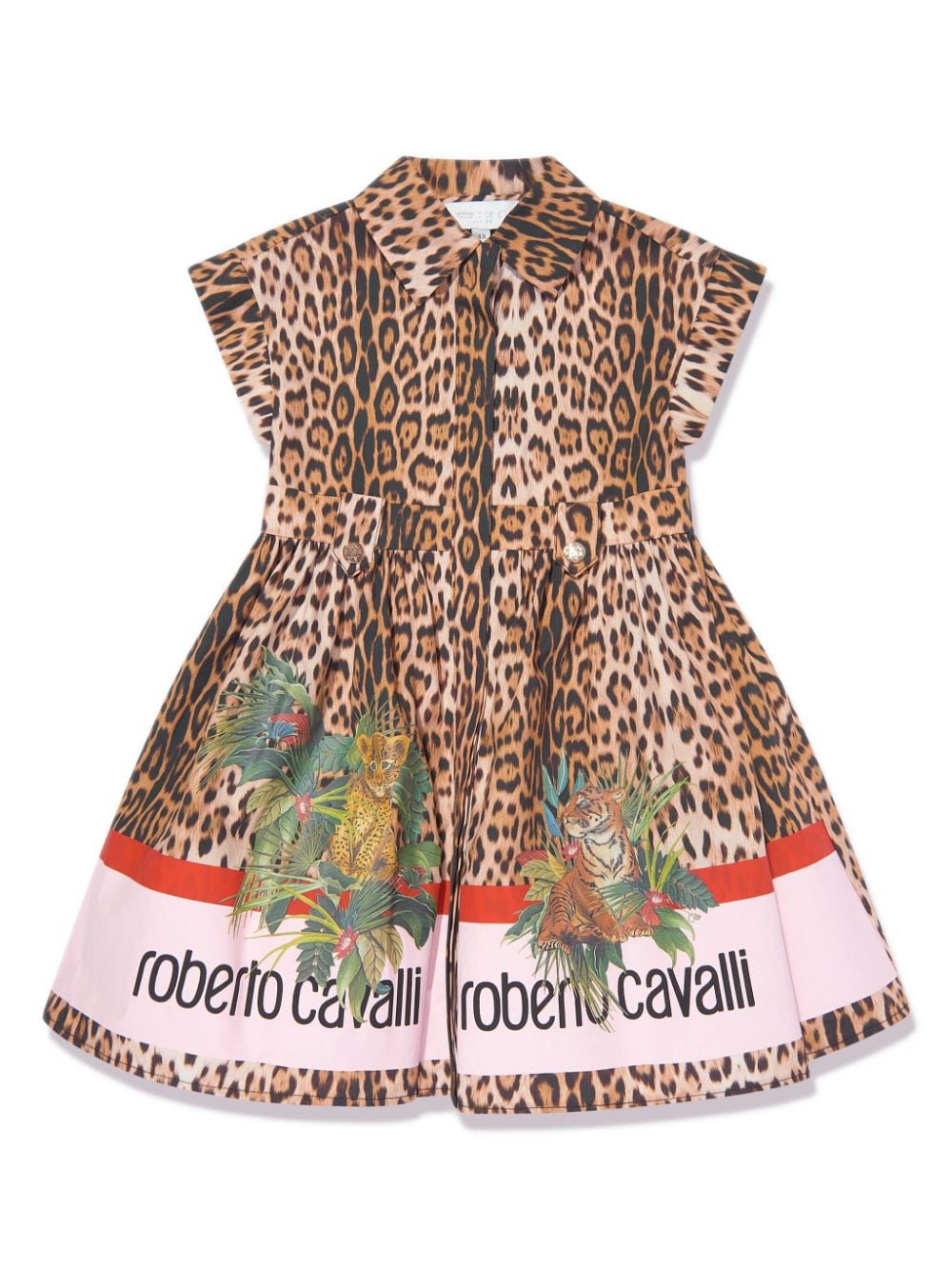 Roberto Cavalli Junior Kleid mit Leoparden-Print - Braun von Roberto Cavalli Junior