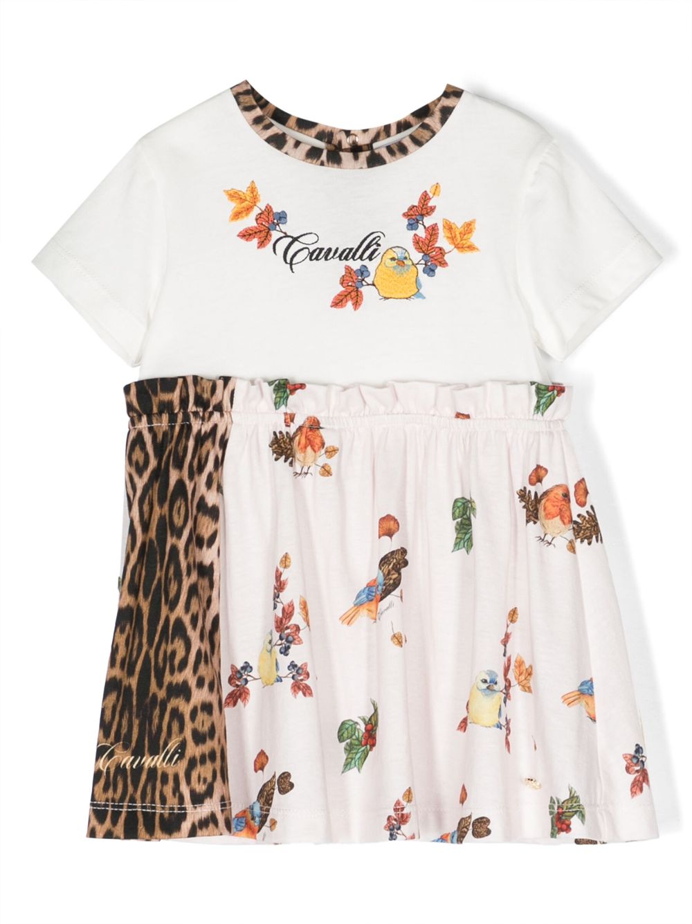 Roberto Cavalli Junior Kleid mit Logo-Stickerei - Weiß von Roberto Cavalli Junior