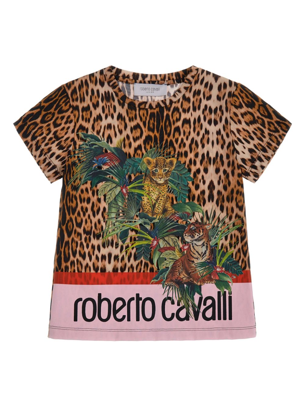 Roberto Cavalli Junior T-Shirt mit Leoparden-Print - Braun von Roberto Cavalli Junior