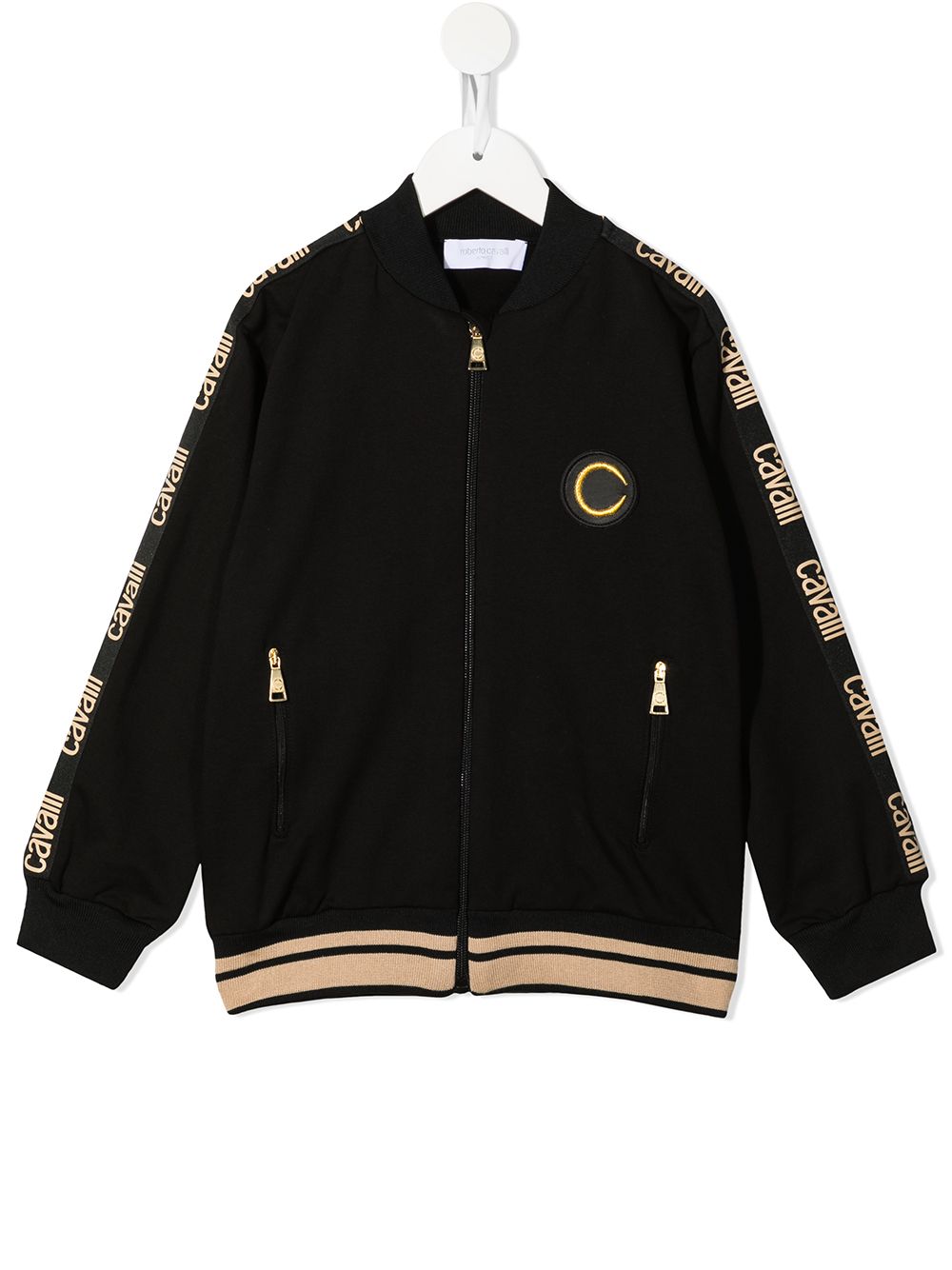 Roberto Cavalli Junior Pullover mit Logo-Streifen - Schwarz von Roberto Cavalli Junior