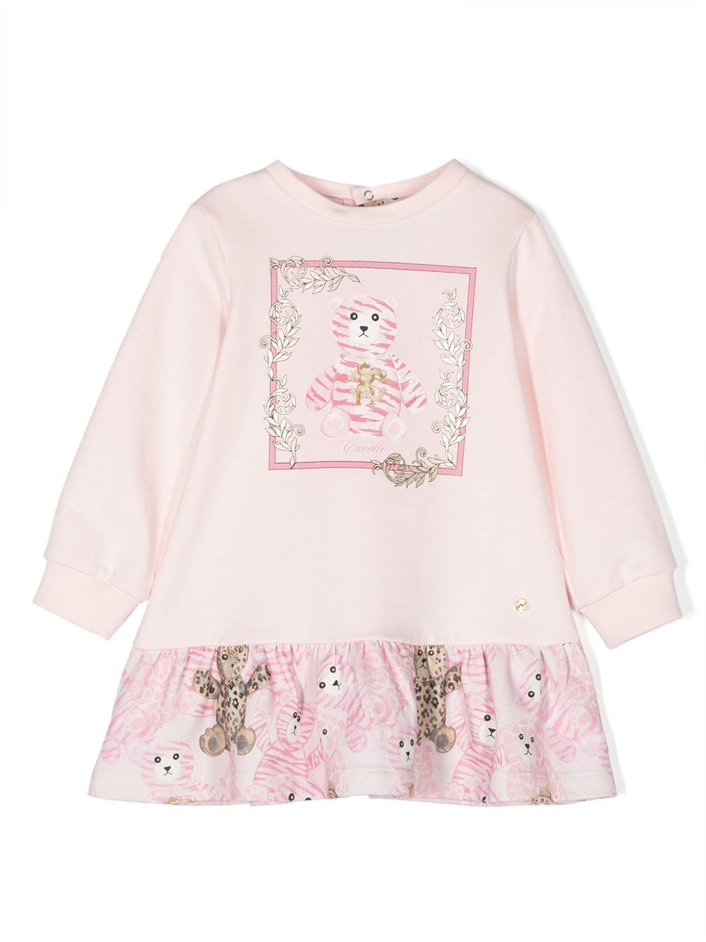 Roberto Cavalli Junior Pulloverkleid mit Teddy-Print - Rosa von Roberto Cavalli Junior