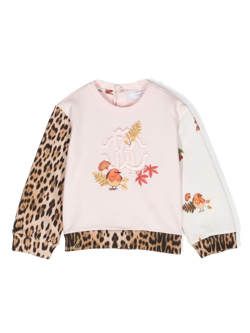 Roberto Cavalli Junior Sweatshirt mit Logo-Stickerei - Rosa von Roberto Cavalli Junior