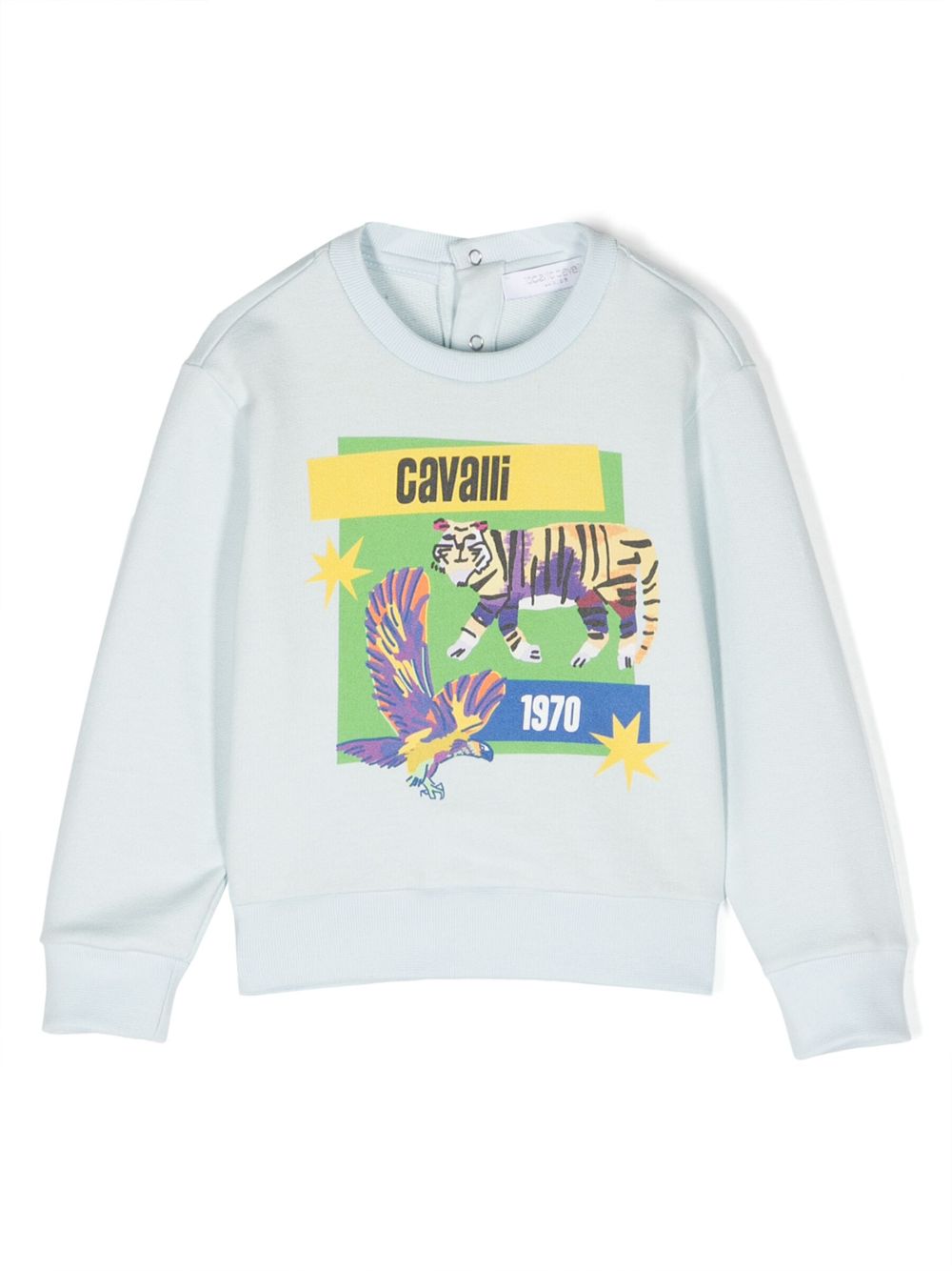 Roberto Cavalli Junior Sweatshirt mit grafischem Print - Blau von Roberto Cavalli Junior