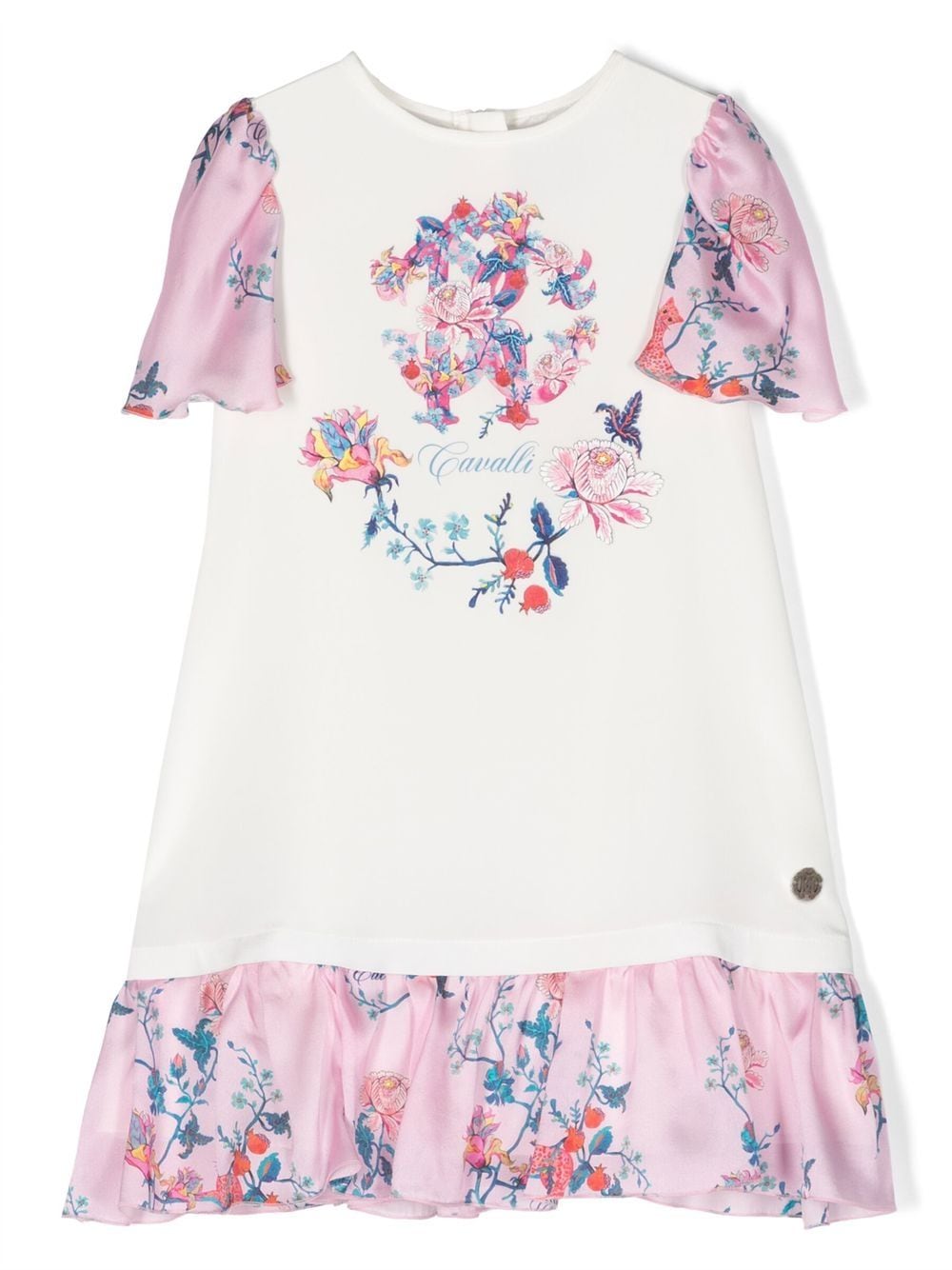 Roberto Cavalli Junior T-Shirtkleid mit grafischem Print - Weiß von Roberto Cavalli Junior