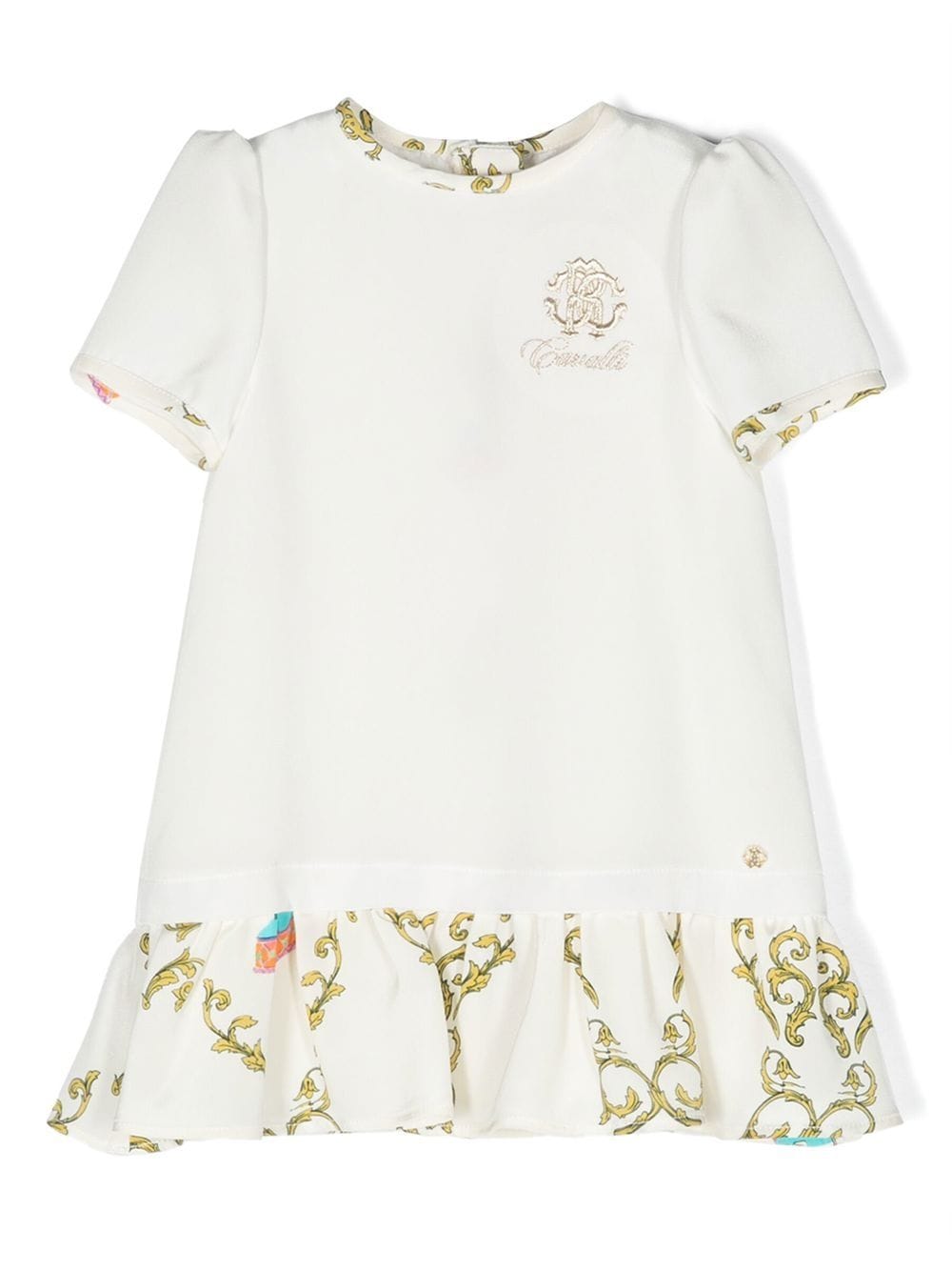 Roberto Cavalli Junior Seidenkleid mit Print - Weiß von Roberto Cavalli Junior