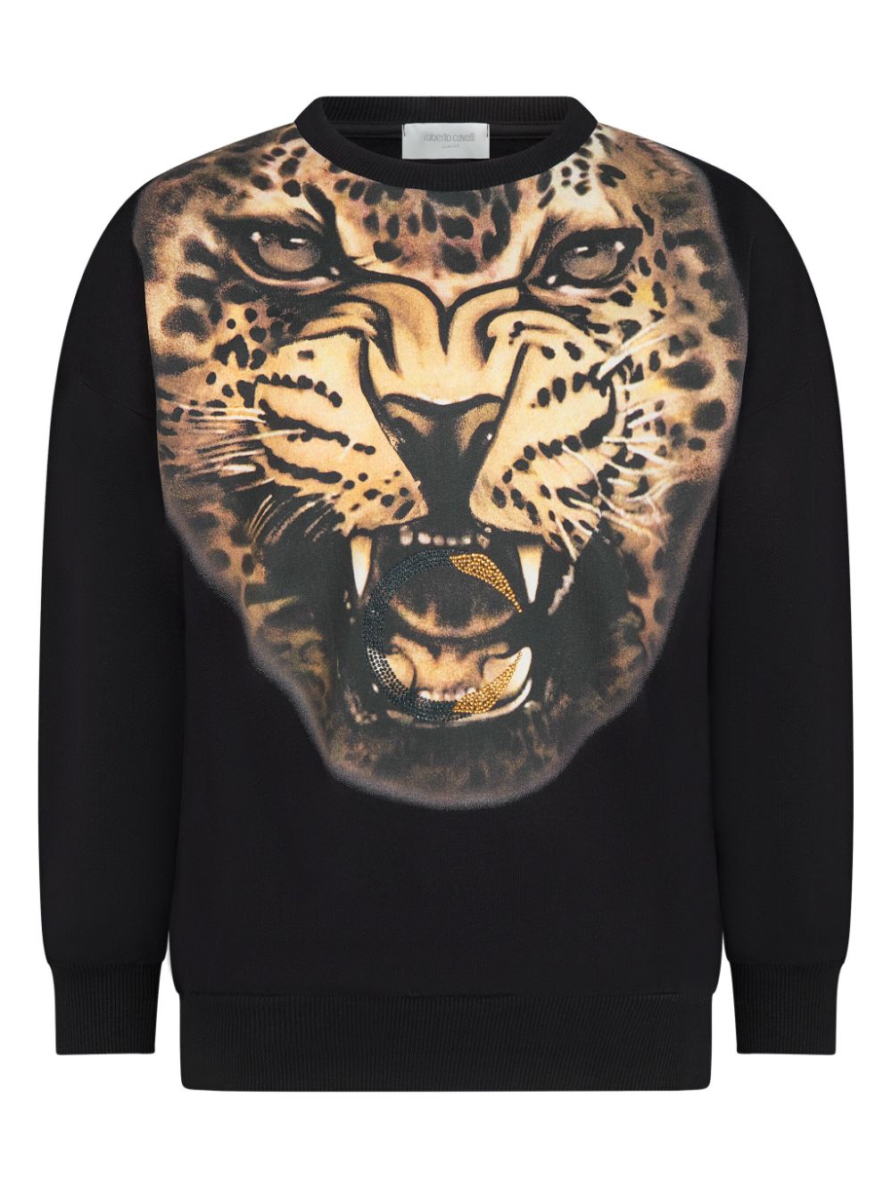 Roberto Cavalli Junior Sweatshirt mit grafischem Print - Schwarz von Roberto Cavalli Junior