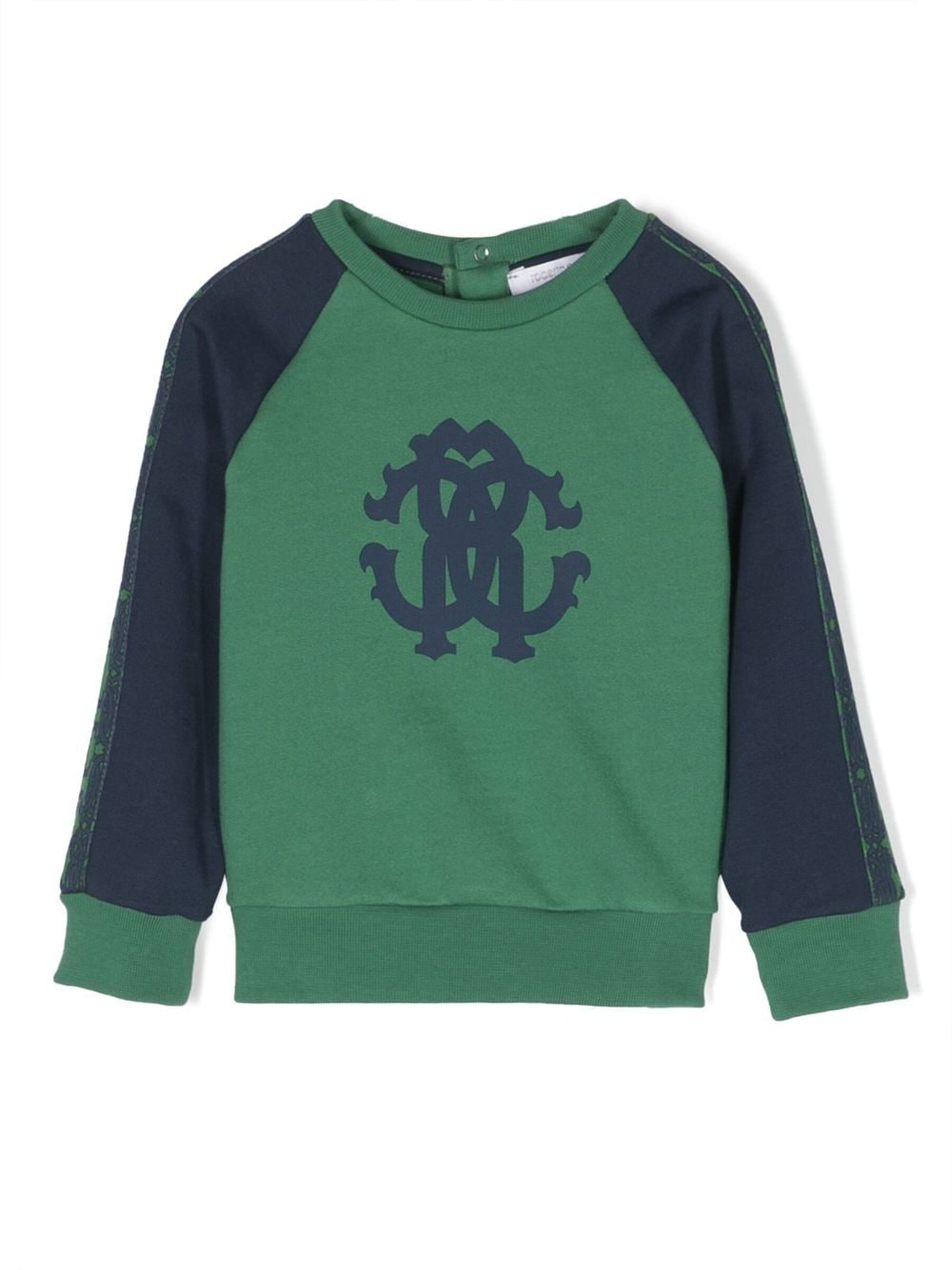 Roberto Cavalli Junior Sweatshirt mit Logo-Print - Grün von Roberto Cavalli Junior