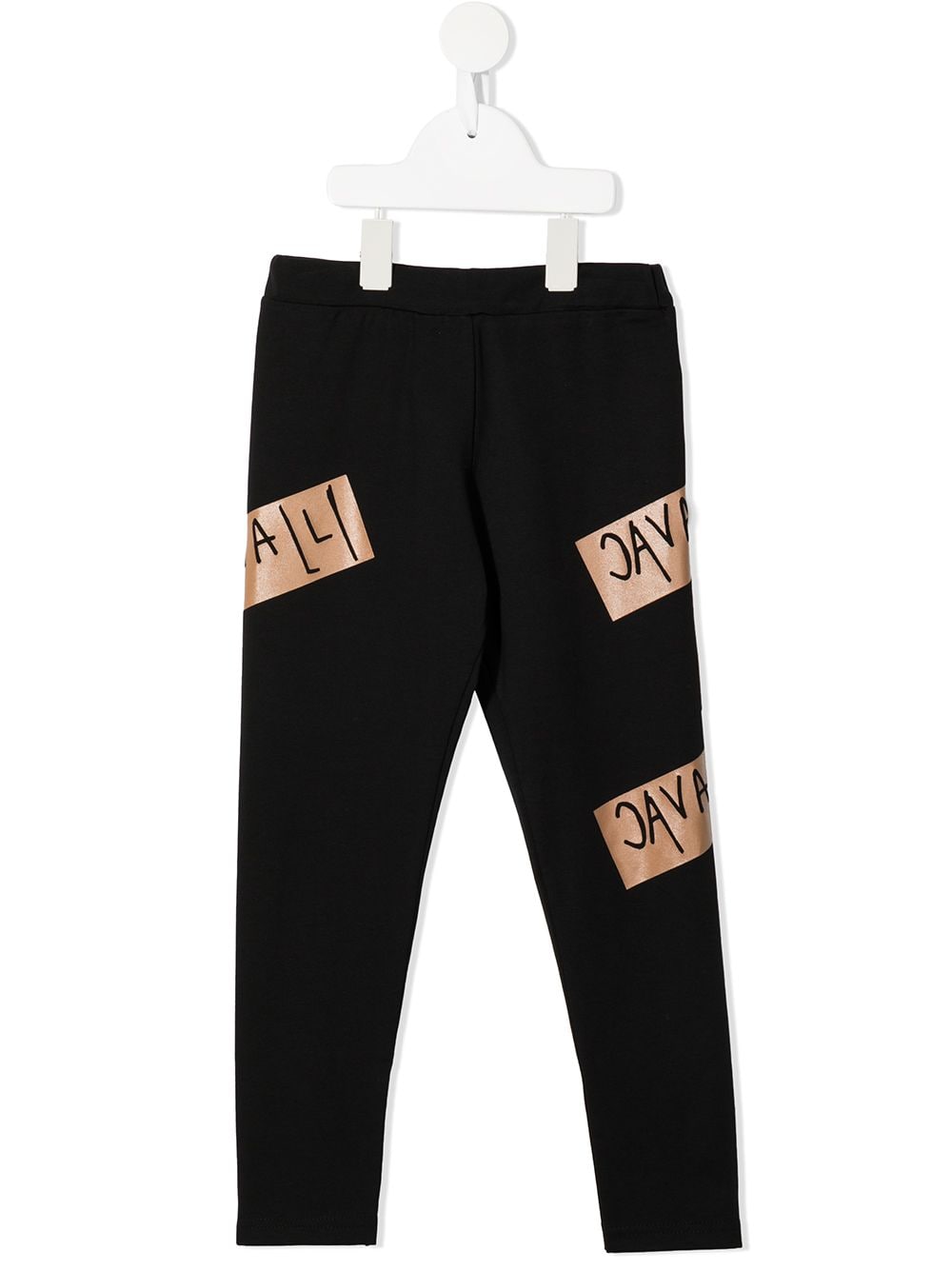 Roberto Cavalli Junior Schmale Jogginghose mit Logo-Print - Schwarz von Roberto Cavalli Junior