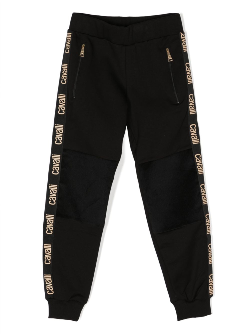 Roberto Cavalli Junior Jogginghose mit Logo-Streifen - Schwarz von Roberto Cavalli Junior