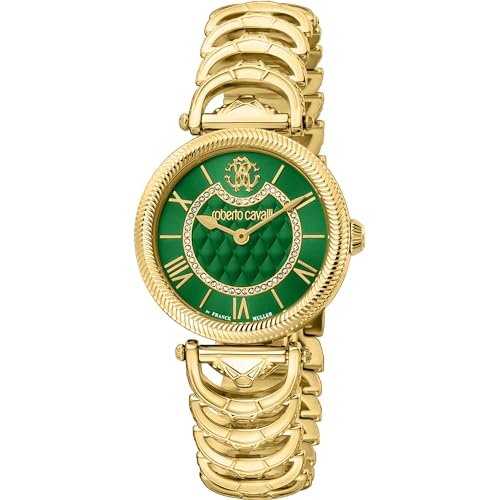 Roberto Cavalli by Franck Muller Damen Analog Quarz Uhr mit Edelstahl Armband RV1L138M0031 Roberto Cavalli by Franck Muller Damen Analog Quarz Uhr mit Edelstahl Armband RV1L138M0031 von Roberto Cavalli by Franck Muller