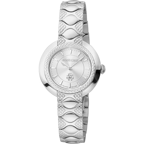 Roberto Cavalli by Franck Muller Damen Analog Quarz Uhr mit Edelstahl Armband RV1L180M0011 von Roberto Cavalli by Franck Muller