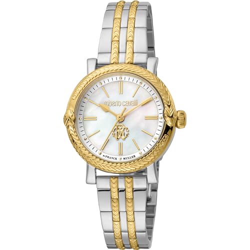 Roberto Cavalli Damen Analog Quarz Uhr mit Edelstahl Armband RV1L193M0081 von Roberto Cavalli