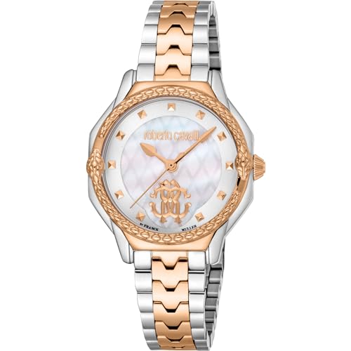 Roberto Cavalli by Franck Muller Damen Analog Quarz Uhr mit Edelstahl Armband RV1L225M0081 Roberto Cavalli by Franck Muller Damen Analog Quarz Uhr mit Edelstahl Armband RV1L225M0081 von Roberto Cavalli by Franck Muller