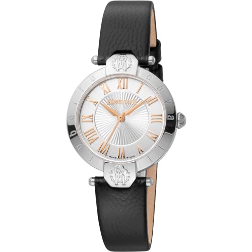 Roberto Cavalli by Franck Muller Damen Analog Quarz Uhr mit Leder Armband RV1L166L0011 von Roberto Cavalli by Franck Muller