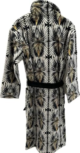 Roberto Cavalli Bademantel aus Frottee, Velours, reine Baumwolle, Art. Ray of Gold, Schwarz , L-XL von Roberto Cavalli