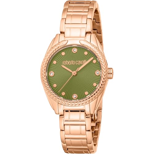 Roberto Cavalli Damen Analog Quarz Uhr mit Edelstahl Armband RC5L118M0055 von Roberto Cavalli