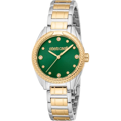 Roberto Cavalli Damen Analog Quarz Uhr mit Edelstahl Armband RC5L118M0075 von Roberto Cavalli