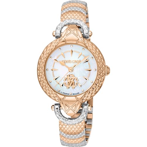 Roberto Cavalli Damen Analog Quarz Uhr mit Edelstahl Armband RV1L165M0101 von Roberto Cavalli
