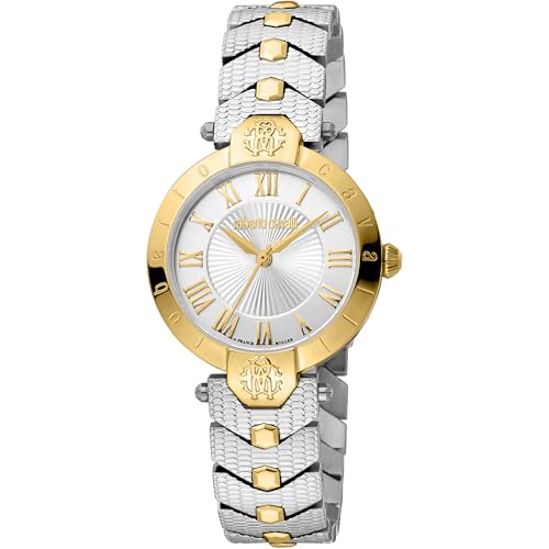 Roberto Cavalli Damen Analog Quarz Uhr mit Edelstahl Armband RV1L166M0081 von Roberto Cavalli