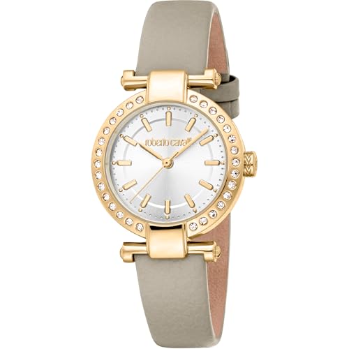 Roberto Cavalli Damen Analog Quarz Uhr mit Leder Armband RC5L121L0025 von Roberto Cavalli