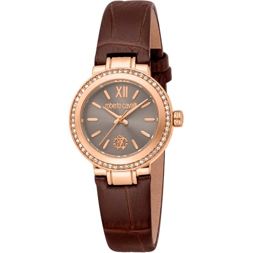 Roberto Cavalli Damen Analog Quarz Uhr mit Leder Armband RC5L123L0035 von Roberto Cavalli