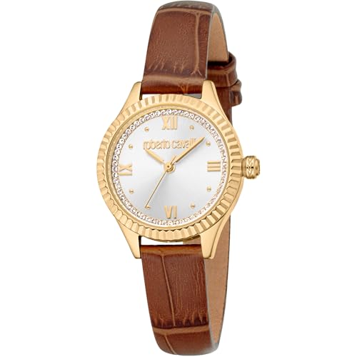 Roberto Cavalli Damen Analog Quarz Uhr mit Leder Armband RC5L124L0025 von Roberto Cavalli