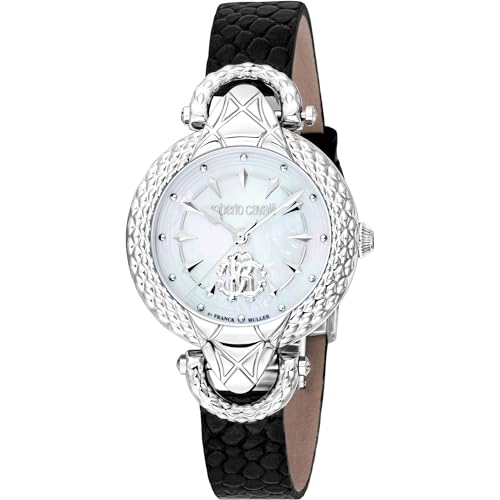 Roberto Cavalli Damen Analog Quarz Uhr mit Leder Armband RV1L165L0011 von Roberto Cavalli