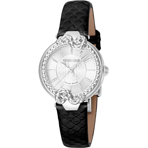 Roberto Cavalli Damen Analog Quarz Uhr mit Leder Armband RV1L214L0011 von Roberto Cavalli