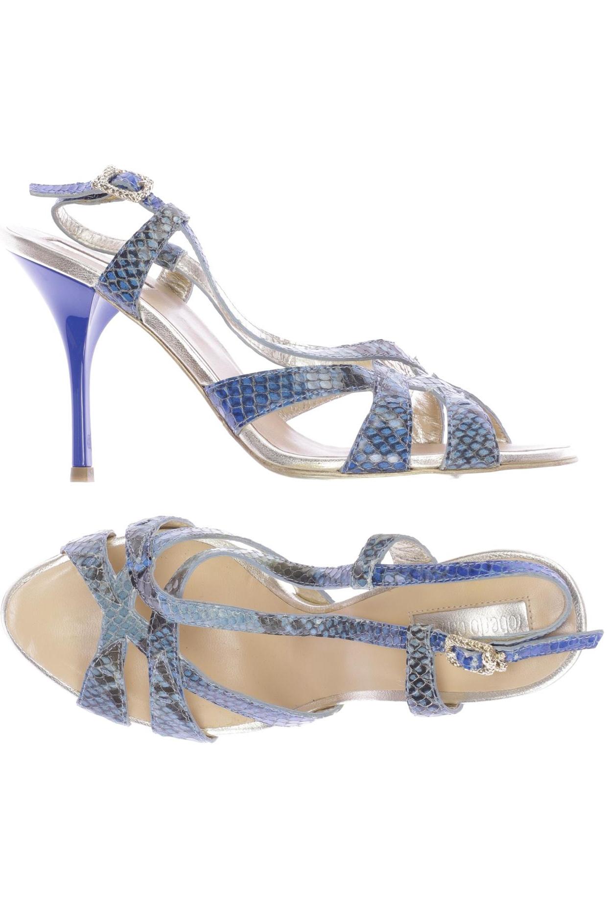 Roberto Cavalli Damen Sandale, blau von Roberto Cavalli