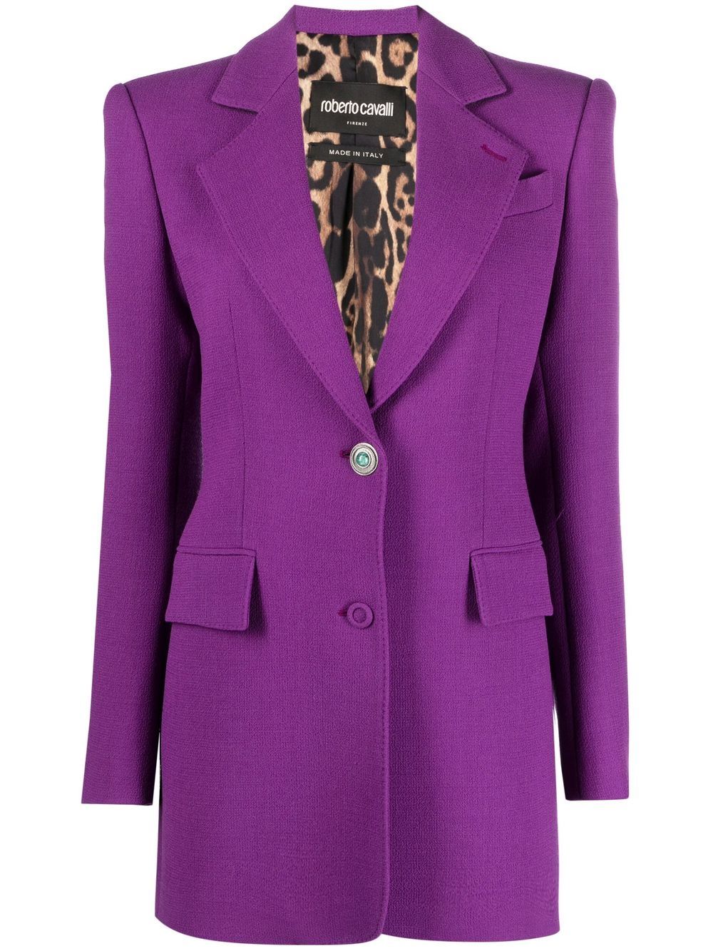 Roberto Cavalli Einreihiger Blazer - Violett von Roberto Cavalli