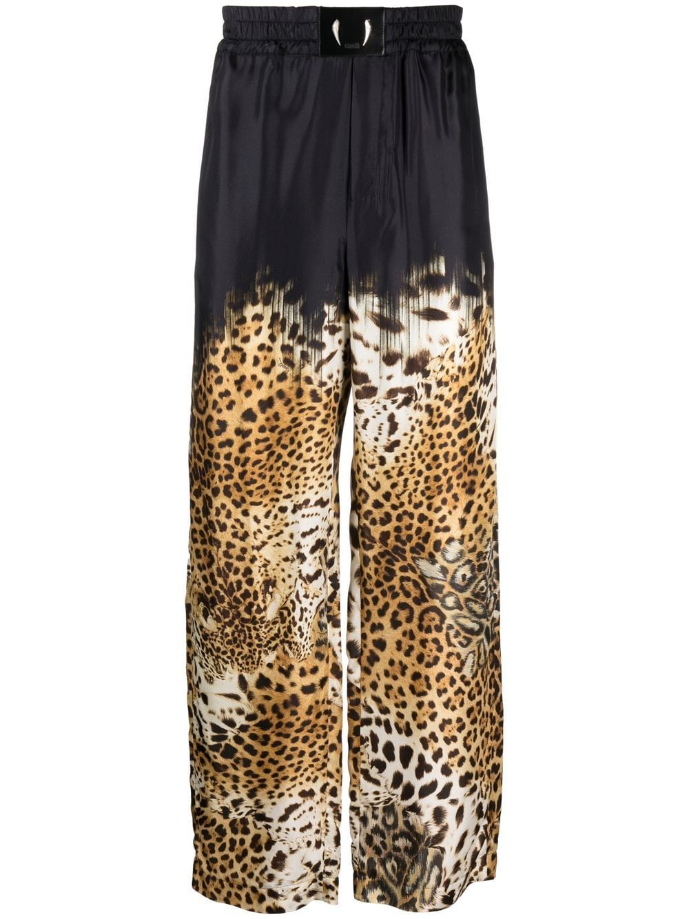 Roberto Cavalli Gerade Hose mit Leoparden-Print - Schwarz von Roberto Cavalli