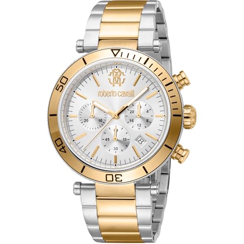 Roberto Cavalli Herren Analog Quarz Uhr mit Edelstahl Armband RC5G128M0085 von Roberto Cavalli