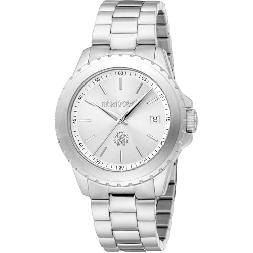 Roberto Cavalli Herren Analog Quarz Uhr mit Edelstahl Armband RC5G132M0035 von Roberto Cavalli