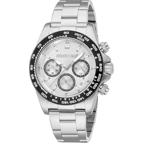 Roberto Cavalli Herren Analog Quarz Uhr mit Edelstahl Armband RC5G135M0065 von Roberto Cavalli