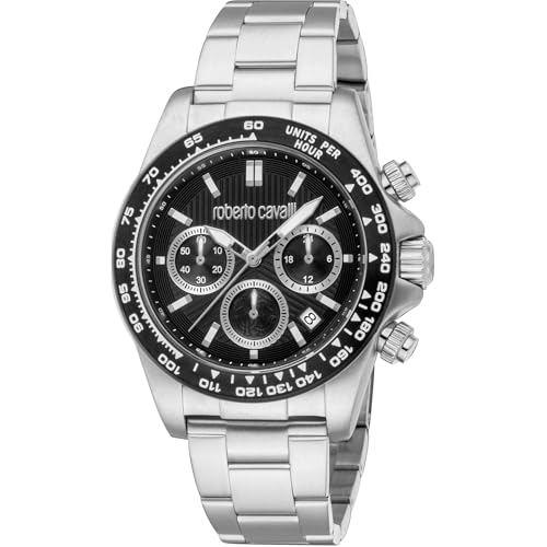 Roberto Cavalli Herren Analog Quarz Uhr mit Edelstahl Armband RC5G135M0075 von Roberto Cavalli