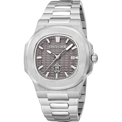 Roberto Cavalli Herren Analog Quarz Uhr mit Edelstahl Armband RC5G136M0035 von Roberto Cavalli