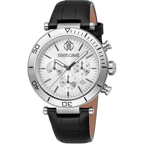 Roberto Cavalli Herren Analog Quarz Uhr mit Leder Armband RC5G128L0015 von Roberto Cavalli