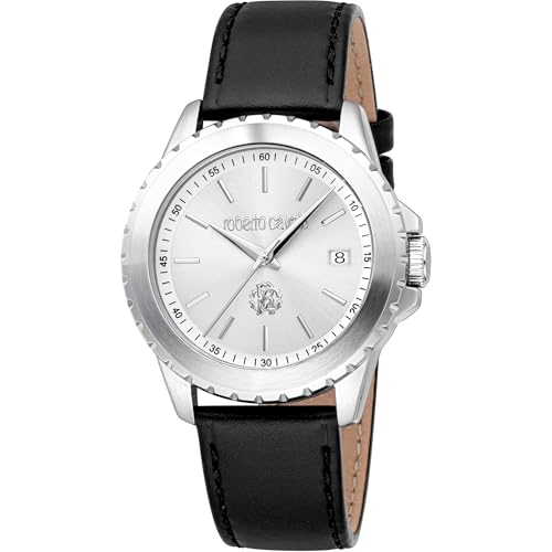 Roberto Cavalli Herren Analog Quarz Uhr mit Leder Armband RC5G132L0015 von Roberto Cavalli