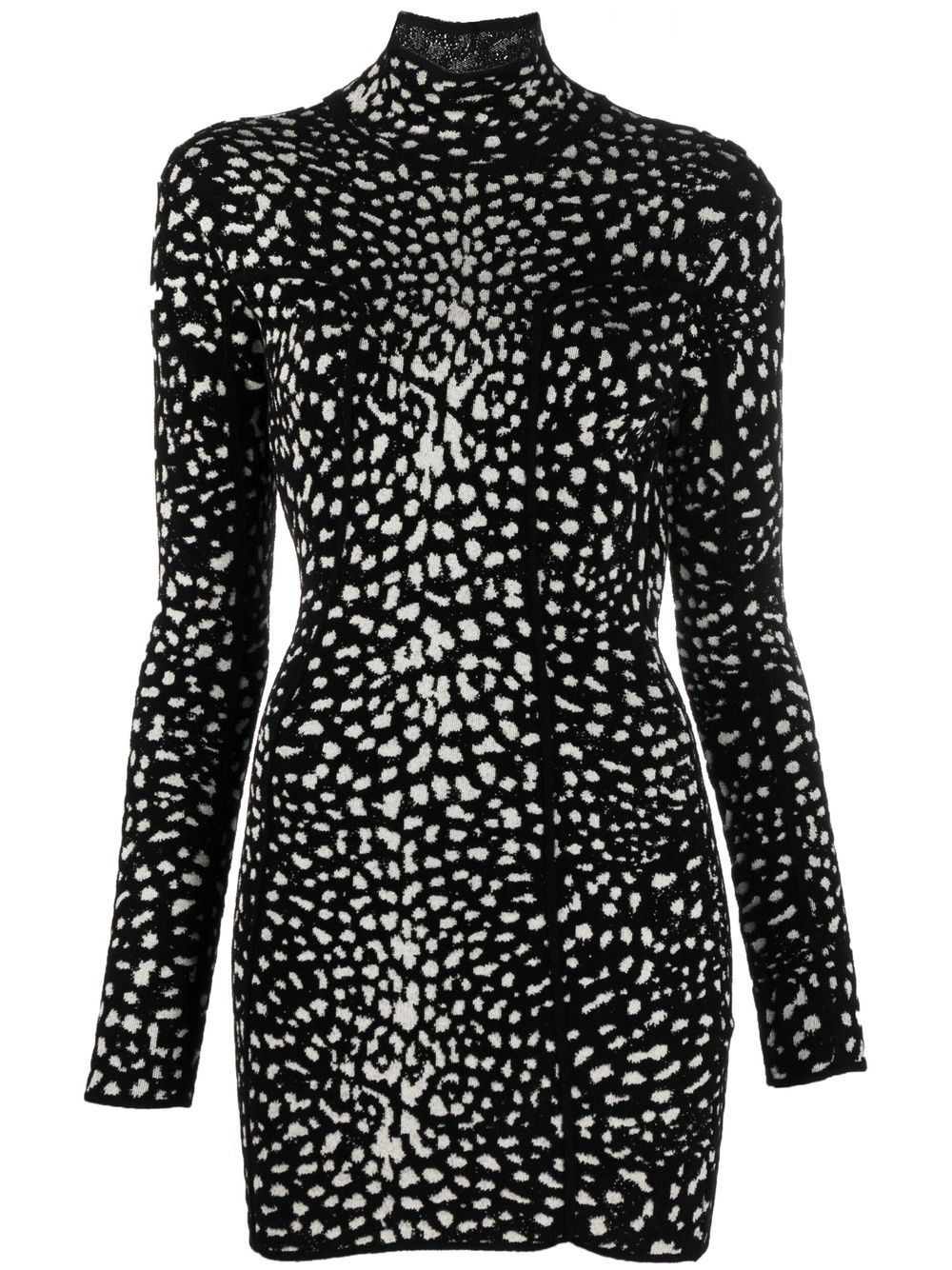 Roberto Cavalli Jacquard-Kleid mit Leopardenmuster - Schwarz von Roberto Cavalli